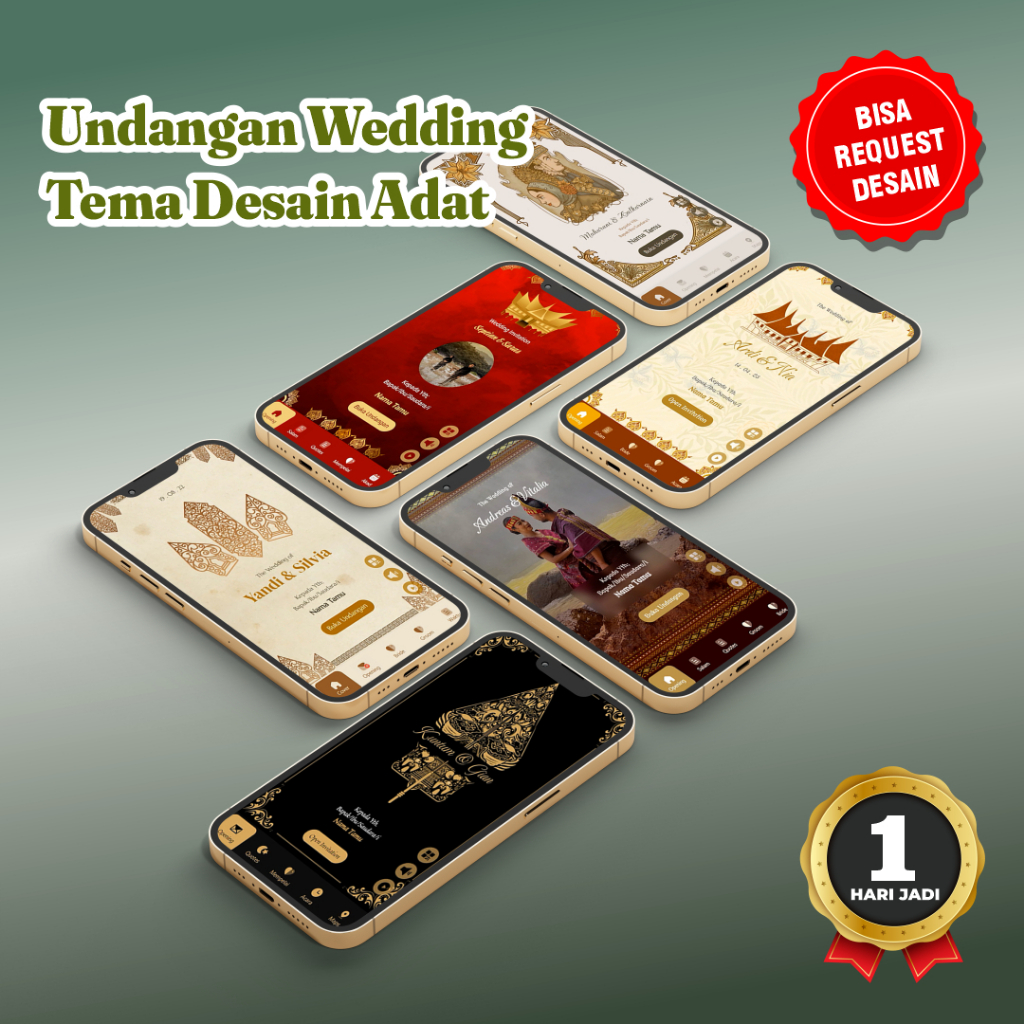 Undangan Digital Website Pernikahan Tema Adat
