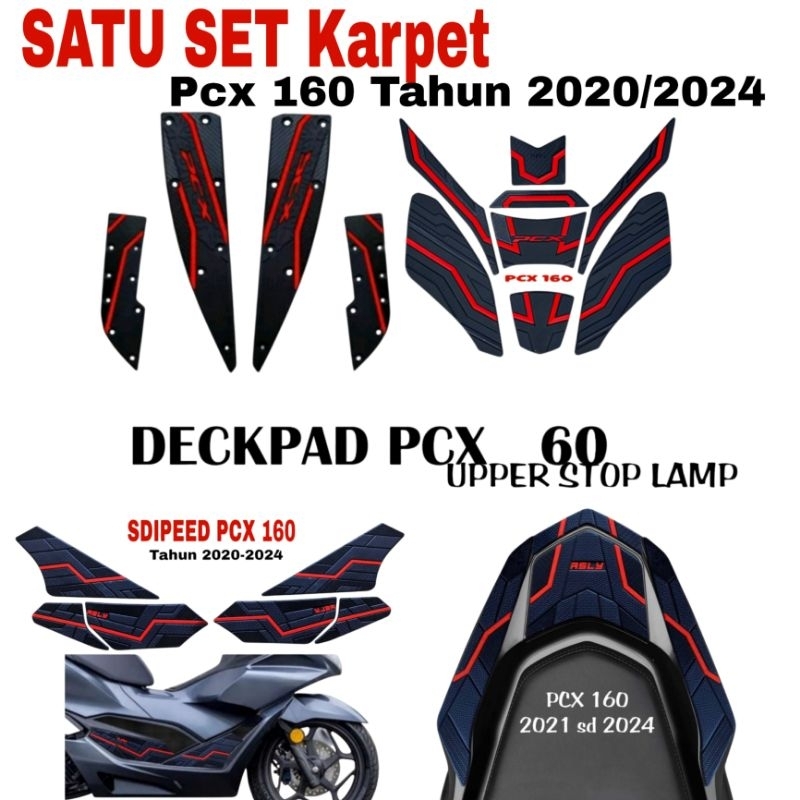 Aksesoris Pcx Upper Stop Lamp Bahan Karet Deckpad Pcx 160 Cover Body Pcx Karpet Pcx 160 Tahun 2020-2