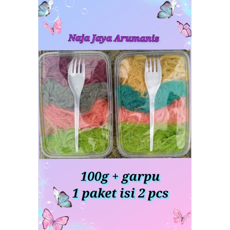 

Arum manis 100g garpu (2 pcs) box thinwall free kardus