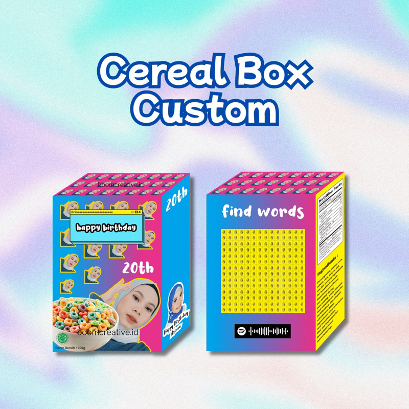 

CEREAL BOX CUSTOM || BOX KADO CUSTOM || PREMIUM