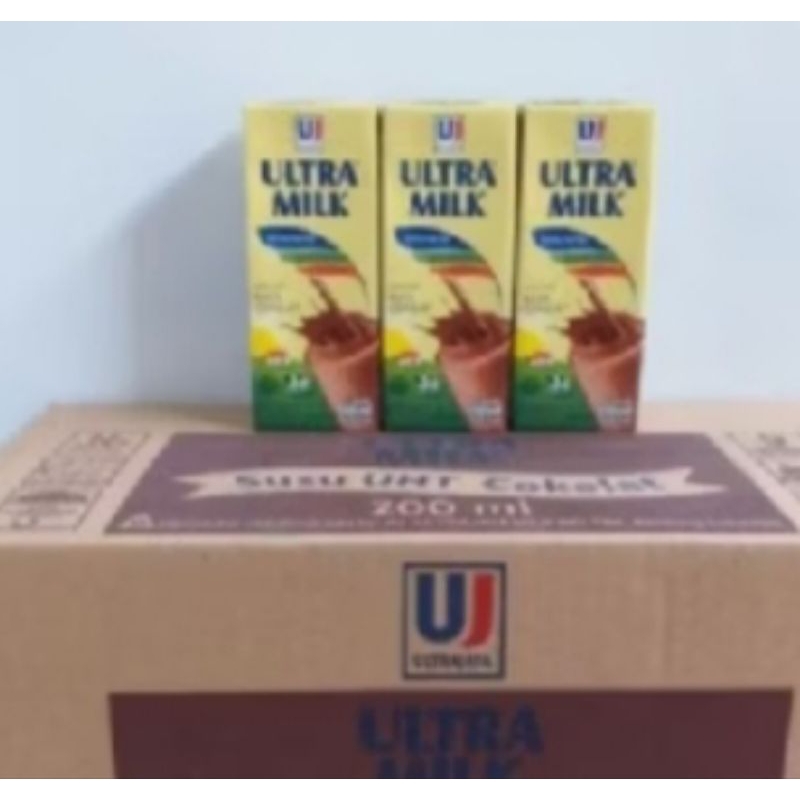 

susu ultramilk 200ml rasa coklat 1 dus