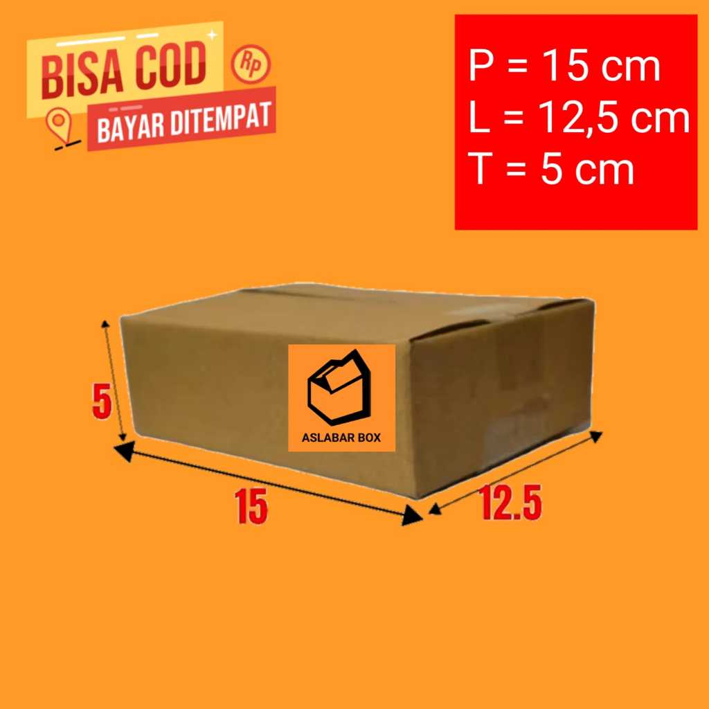 

Kardus 15x12.5x5 Cm / Kardus Box Packing Polos Tebal Premium
