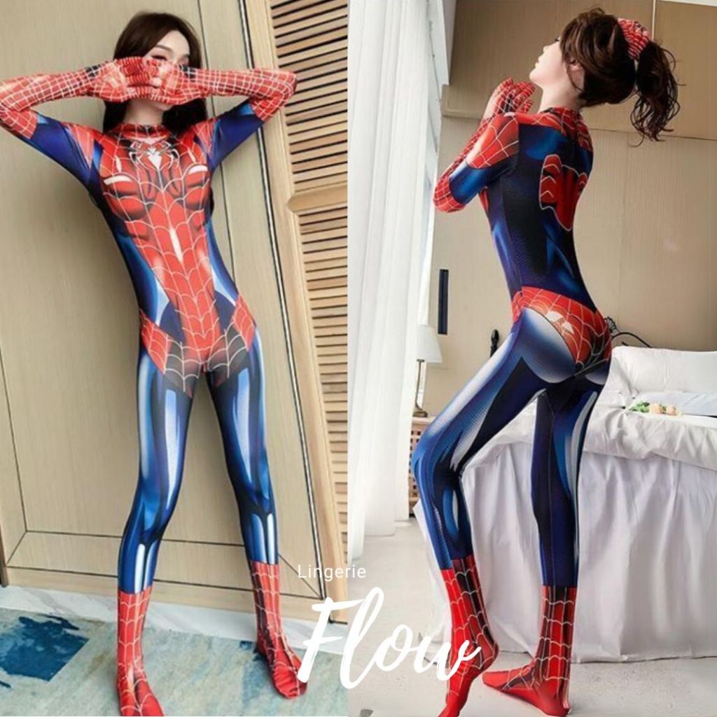 JKSpidermanRD Costume / Cosplay Spiderman Fullbody Long Pants - Sexy Cosplay Spiderman - Raedy Size 