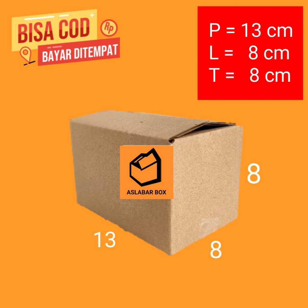

Kardus 13x8x8 Cm / Kardus Box Packing Polos Tebal Premium