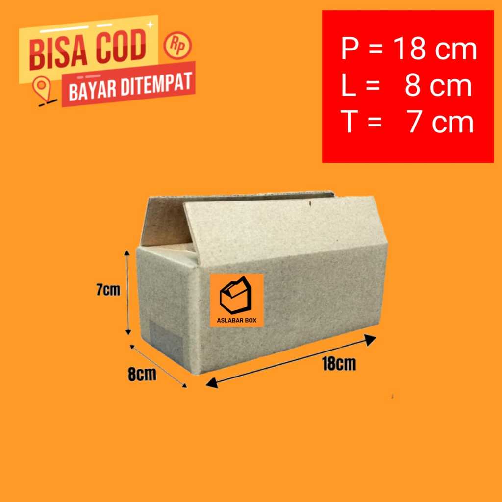 

Kardus Box Packing Ukuran 18x8x7 Cm Polos Tebal Premium