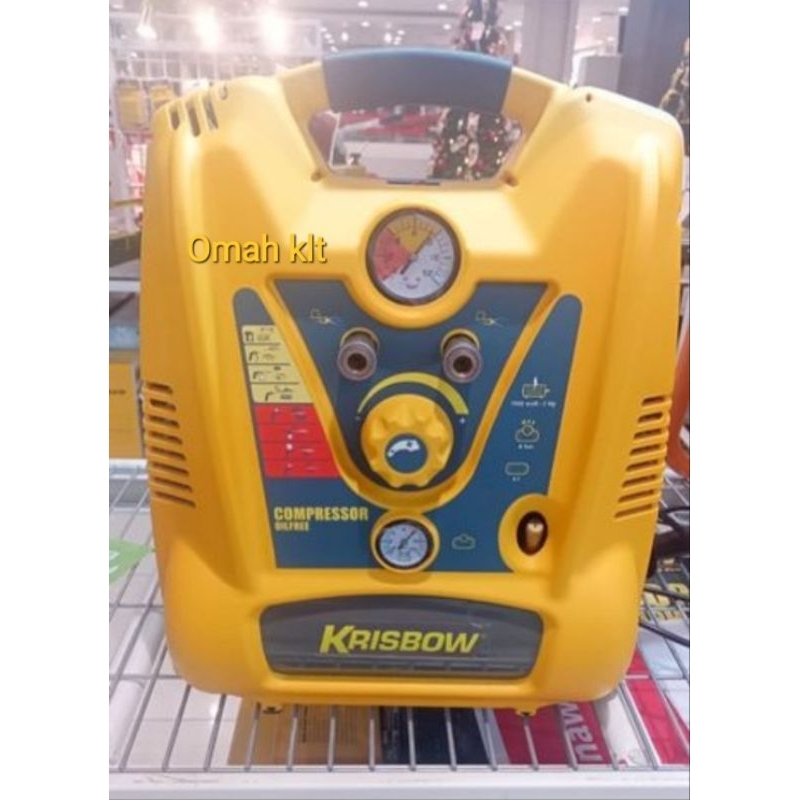 kompresor krisbow kompressor angin oil free 2hp 8bar