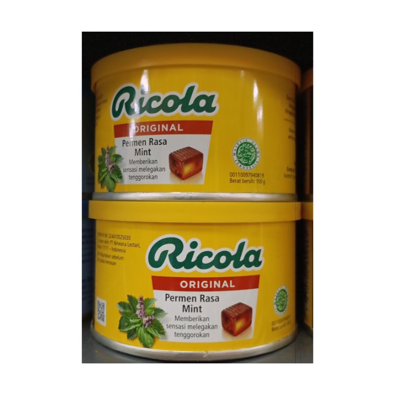 

RICOLA PERMEN RASA MINT ORIGINAL 100GR