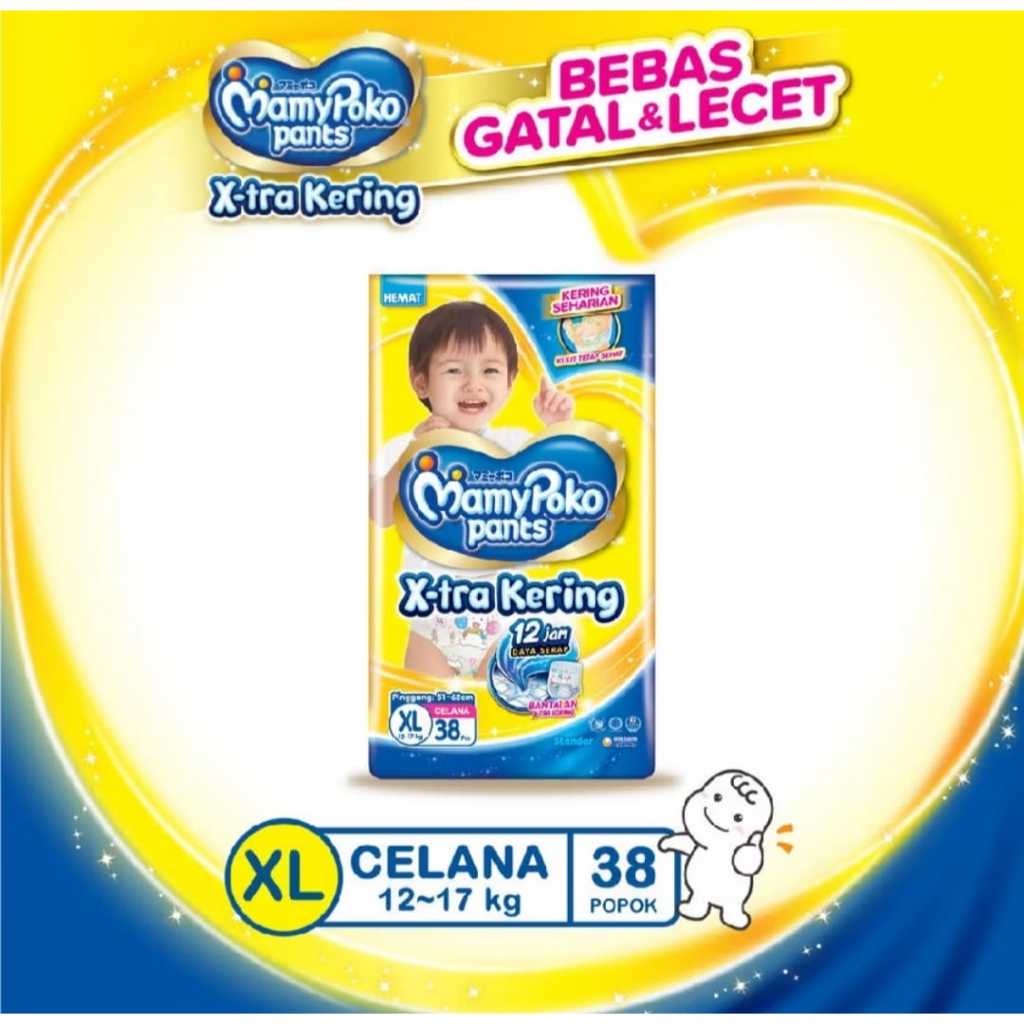 MamyPoko Pants X-tra Kering - XL 38 - Popok Celana pampers celana