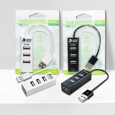DAP D-H05 USB HUB 4 Port USB 2.4A Lenght 15cm Smart Charging