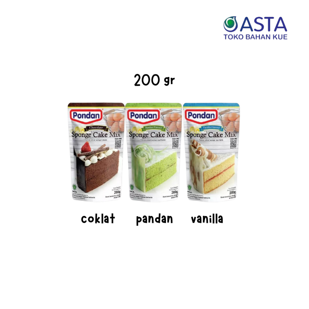 

Pondan Sponge Cake Pouch 200 Gr