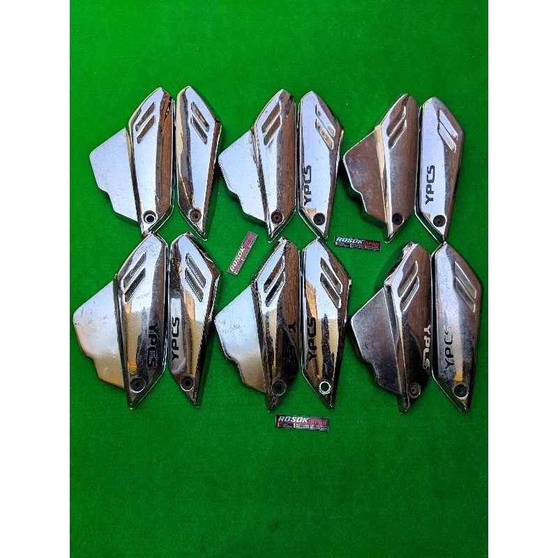 Tutup Aki Cover Box Samping Force 1 One Crypton Fiz Lama SE Original Chrome