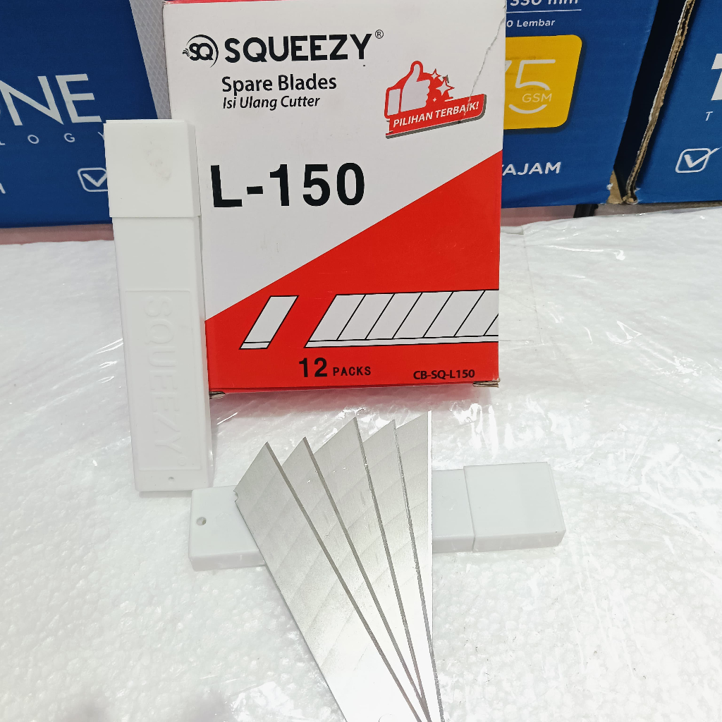 

SQUEEZY ISI CUTTER L-150 REFIL PISAU CUTTER BESAR TAJAM DAN ANTI KARAT 1 TUBE ISI 5
