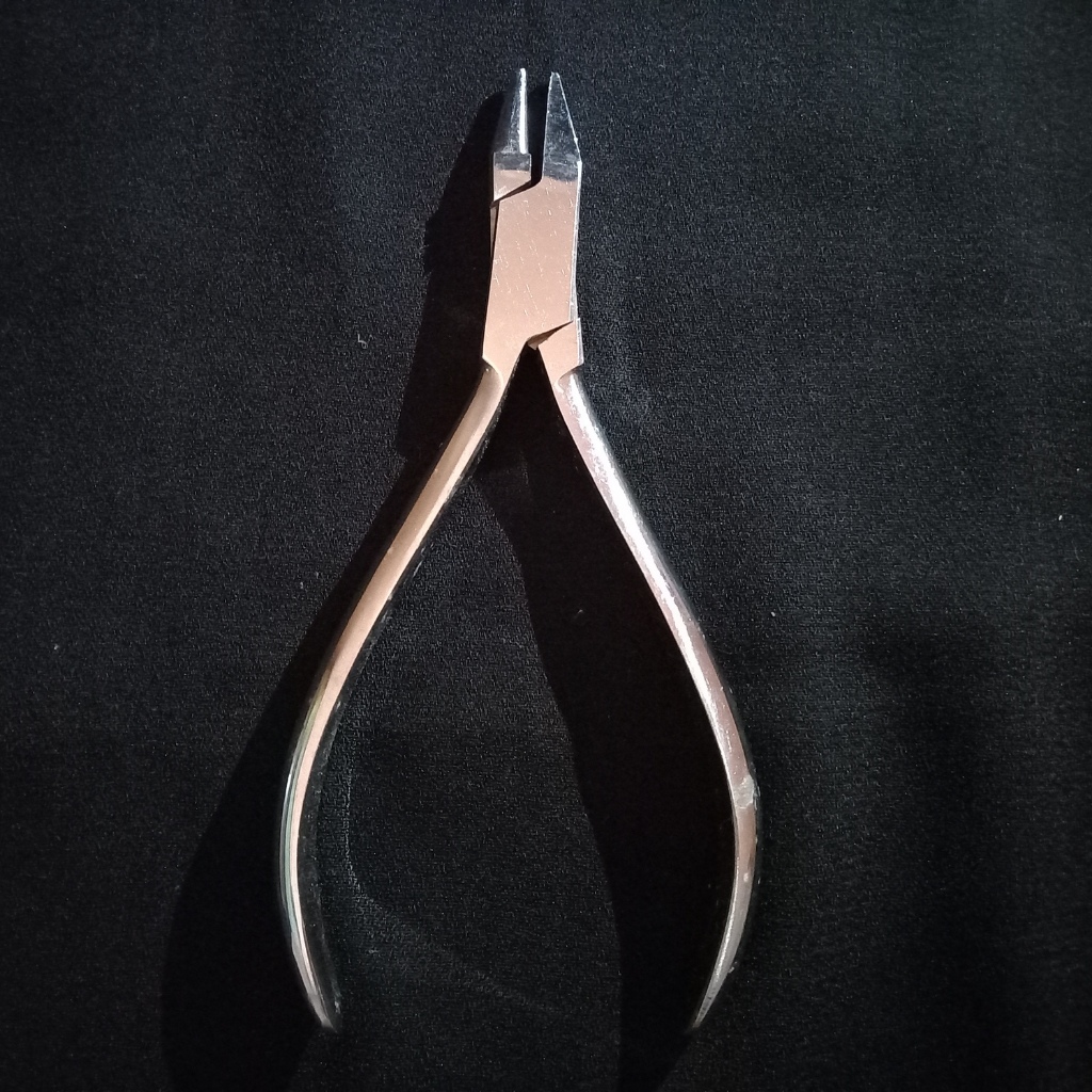 Tang ortho bulat pipih / tang klamer bulat pipih angle plier orthodonti