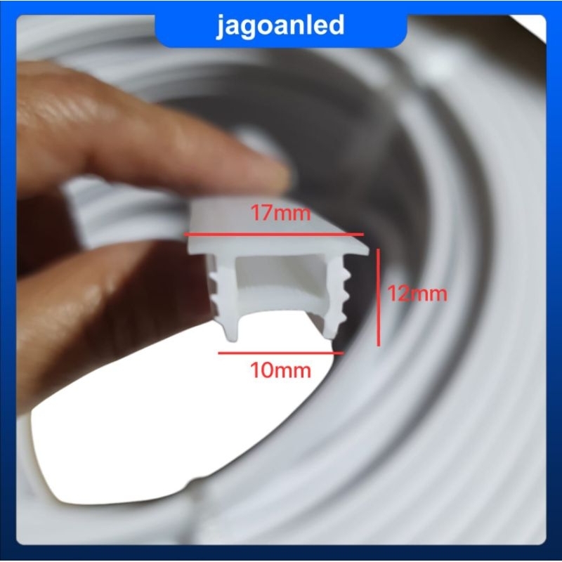Housing Led strip Flexibel Kap Lampu LED Strip Lentur PCB 8mm Cover Silicone Tube 12x10mm