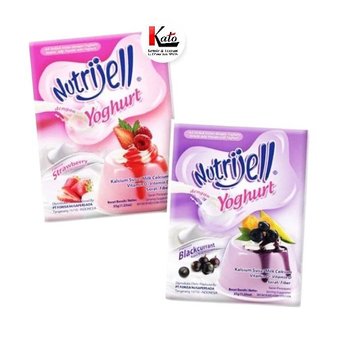 

Nutrijell Jelly Yoghurt Blackcurrant//Strawberry 35gr