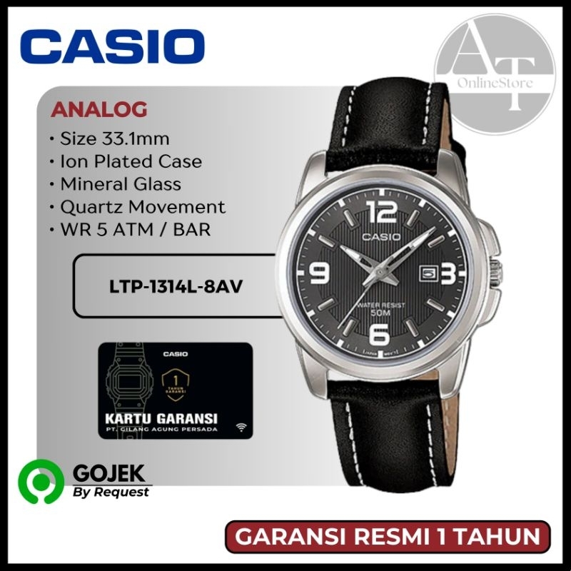 Jam Tangan Wanita Casio LTP-1314L-8AV LTP1314L ORIGINAL Resmi