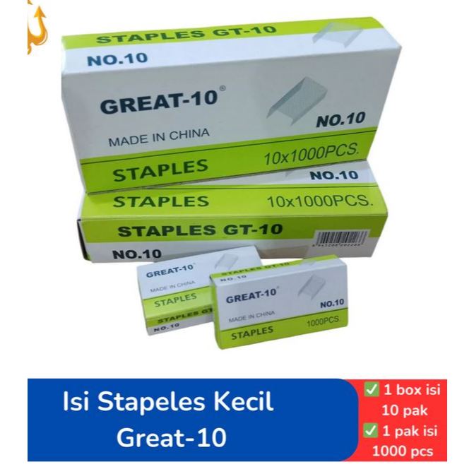 

Isi Staples great 10 / Refill stapler kecil no 10 isi ulang stapler hekter staples