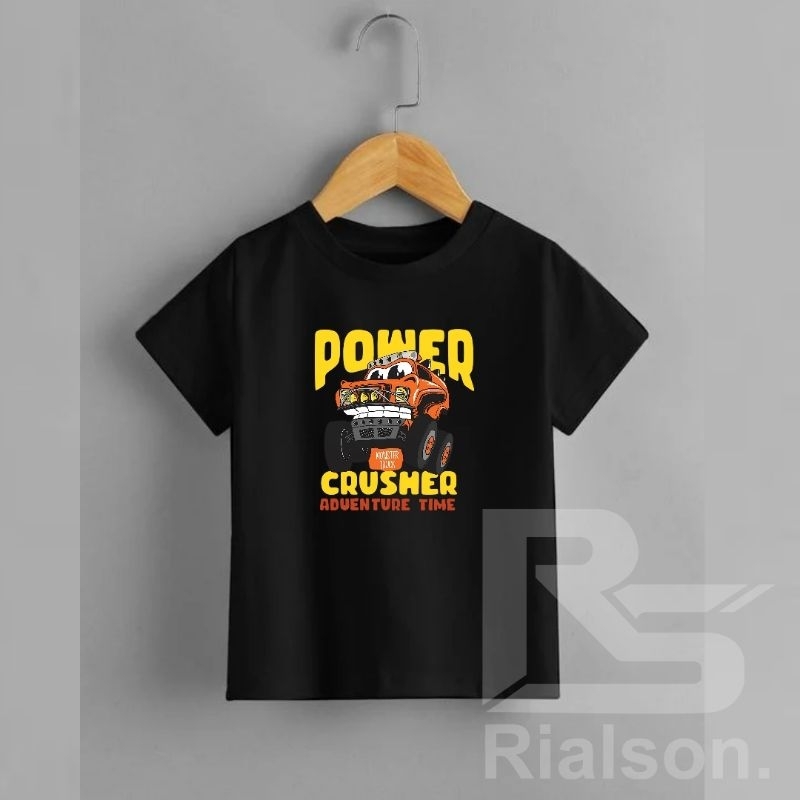 KAOS ANAK KARAKTER BAJU ANAK LAKI-LAKI MONSTER TRUK USIA 1-8 TAHUN | Kaos Rialson - Power Chruser