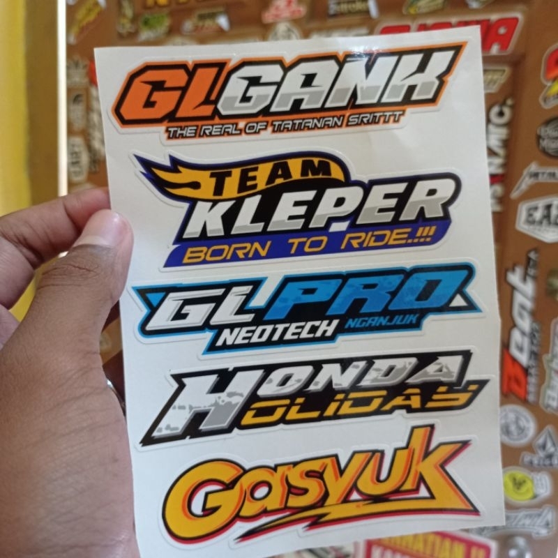 Stiker Pack GL Gank, Team Kleper, GL Pro, Honda Holiday, Gassyuk