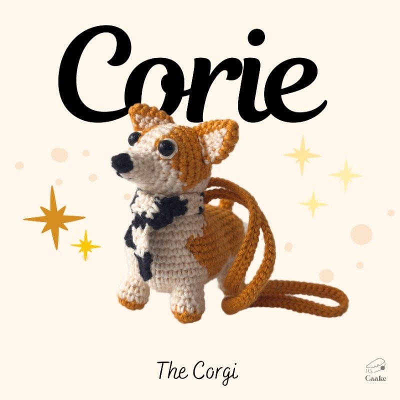 Corie - Corgi Bagcharm (Gantungan Kunci anjing Corgi)