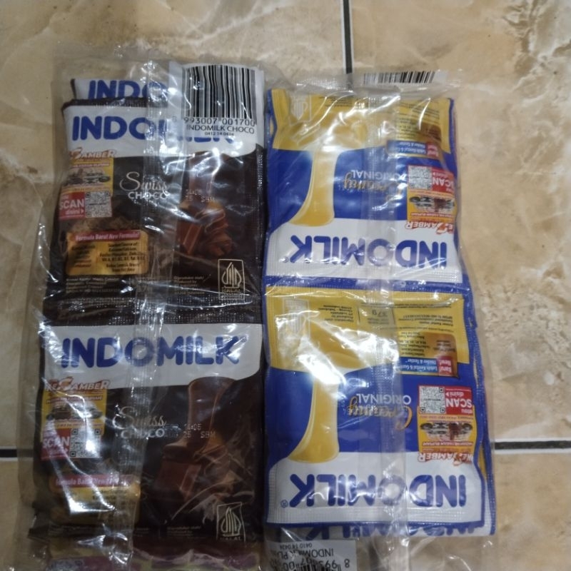 

susu indomilk sachet paket 2 renceng putih & coklat