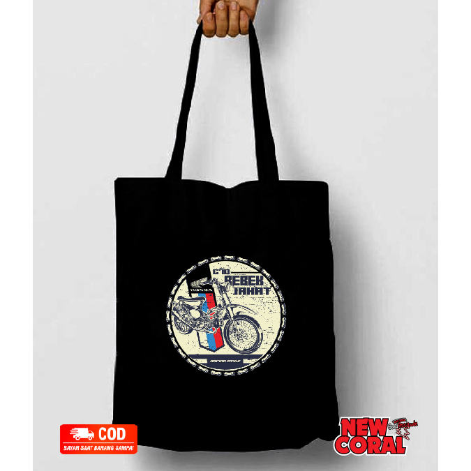 Tas Bahu ToteBag Motor C70 Bebek Jahat Bahan drill  Kualitas Distro