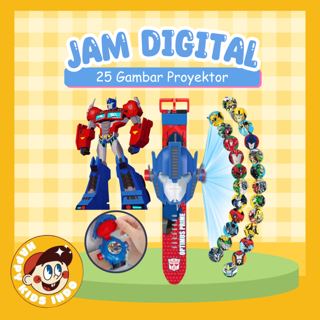 JAM TANGAN DIGITAL ANAK LASER JUMBO PROYEKTOR TRANSFORMER - JAM TANGAN LASER