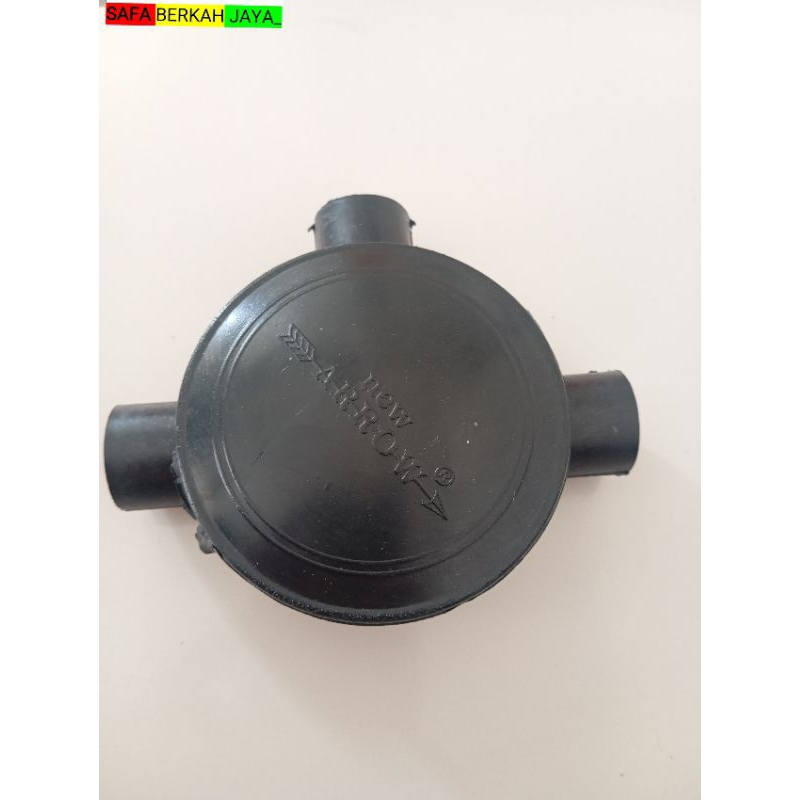 T dus ARROW hitam cabang 3 / te dus/mangkok sambungan kabel