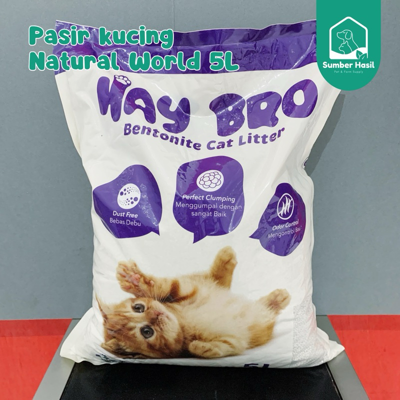 hay bro pasir kucing 5liter bentonite cat litter original
