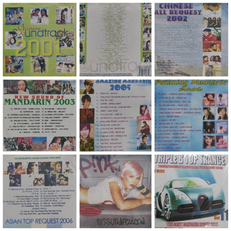 (preloved) CD lagu nostalgia Mandarin Chinese, English, Trance