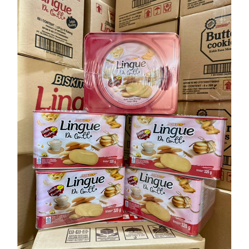 

Biskitop Lingue/Lidah kucing kaleng 320gr 1 karton isi 6