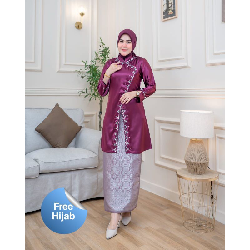 Set Baju Kurung Melayu Donatello Payet Mewah Elegan Pesta Wisuda Lamaran Kondangan Ibu Hajat Besan S