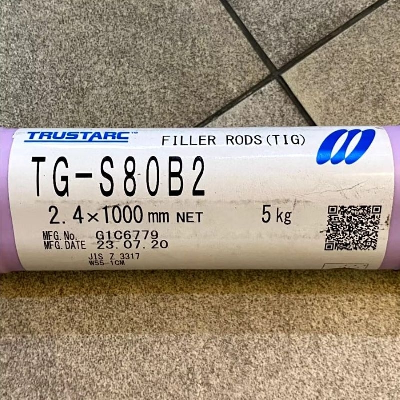 KAWAT LAS TG-S80B2 & TG-S80B3 2,4x1000mm 5Kg TRUSTARC FILLER RODS TIG ER80S-B2