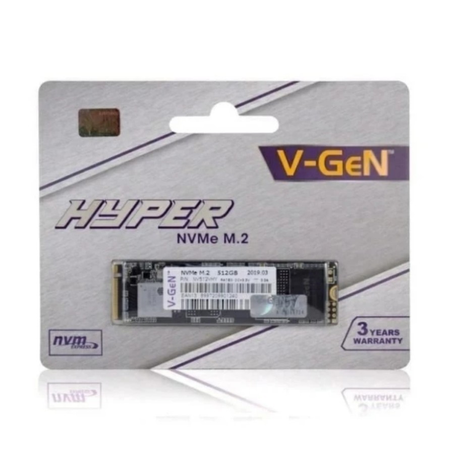 SSD NVME 512GB VGEN Hyper M.2 NVME 2280 Pcie Gen 3 SSD V-Gen NVME 512 GB V GEN ORIGINAL
