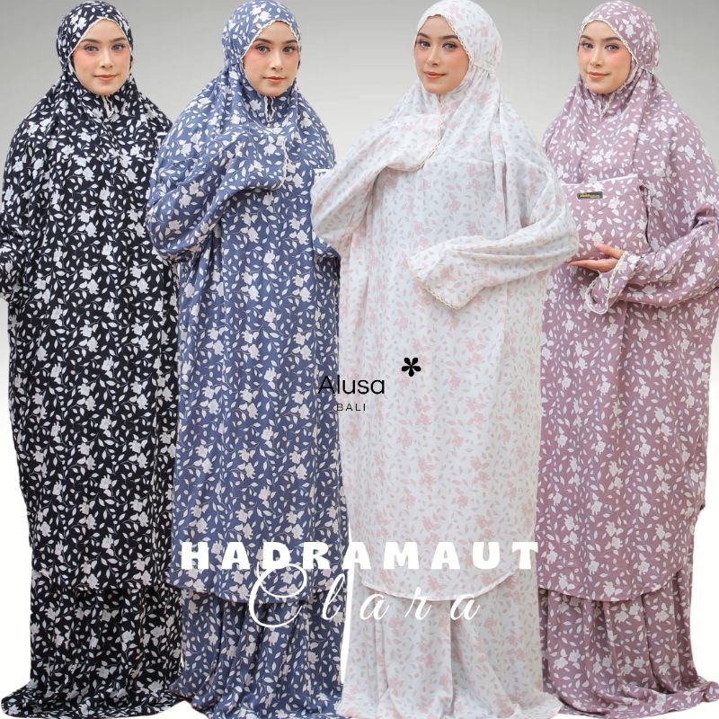 NEW COLECTIONS MUKENA HADRAMAUT CLARA ( ATAS BAWAH BERLENGAN ) MUKENA TUNIK BY ALUSA