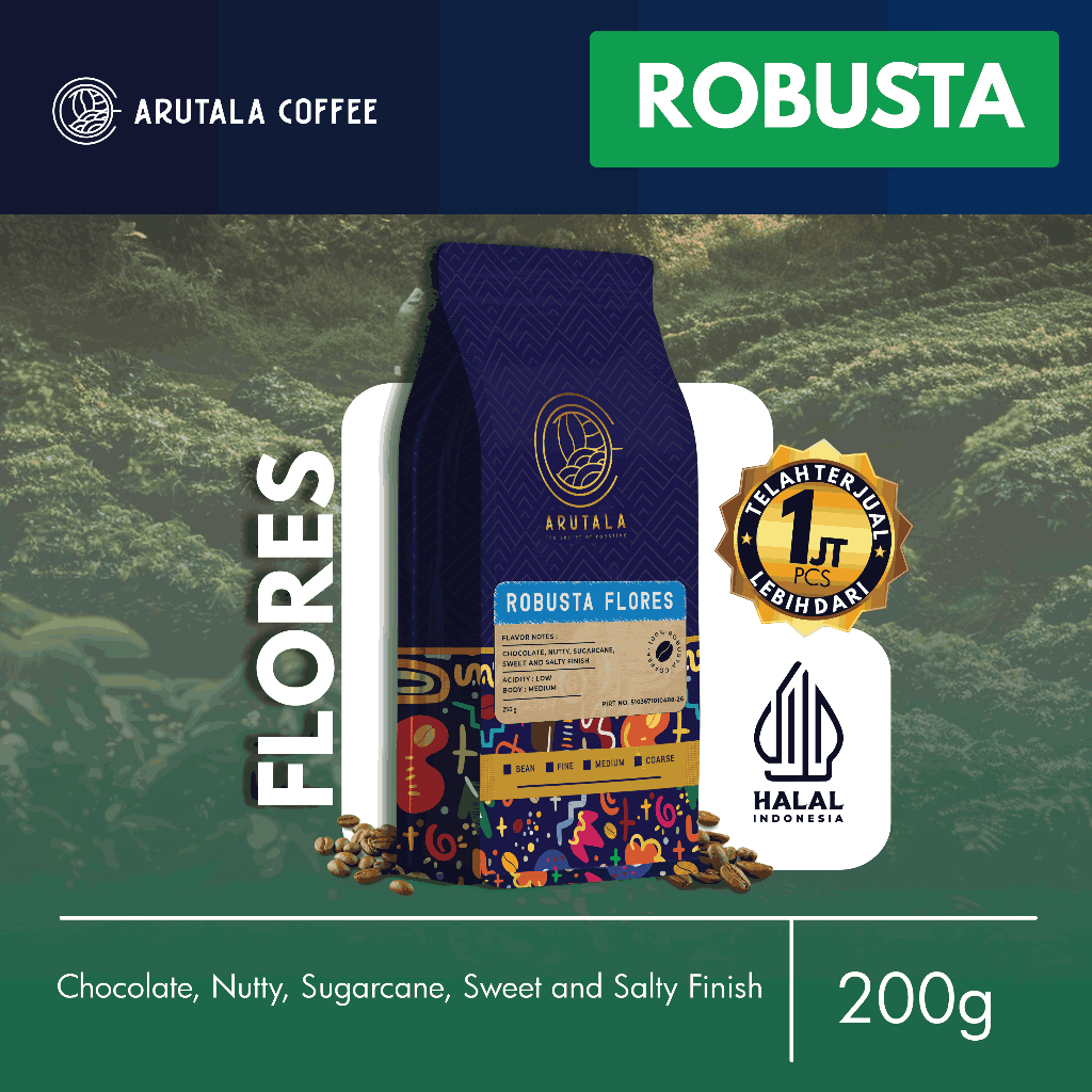 

ARUTALA Kopi Flores Robusta Coffee 200 gram