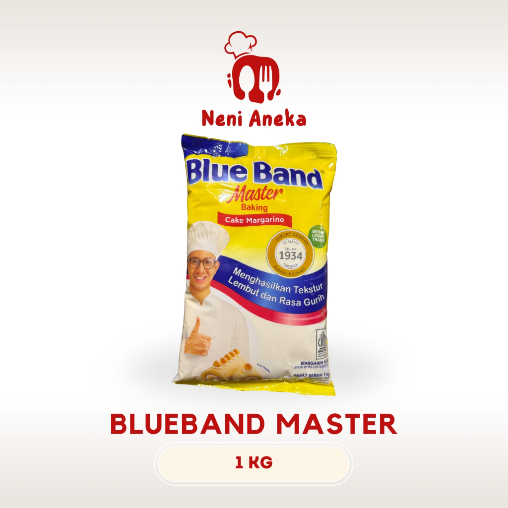 

BlueBand Master Kemasan - 1 Kg Pouch Pillow Pack / Blueband Mentega Cake Margarin Baking