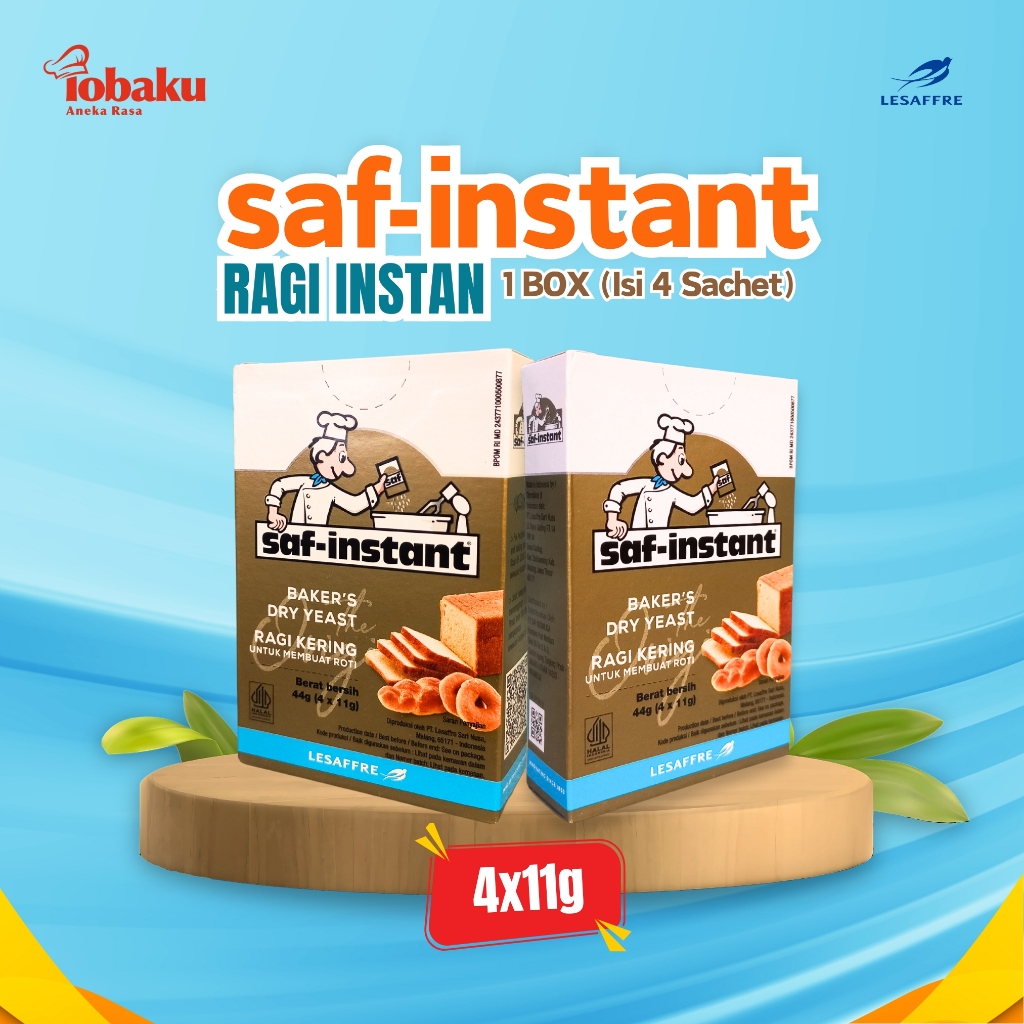 

SAF INSTANT GOLD Dry Yeast, Ragi Kering Instant 1 BOX Isi 4 Sachet (4x11g) _