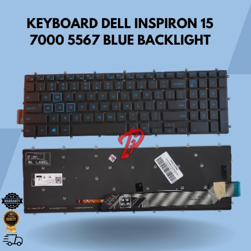 KEYBOARD DELL 15-5567 15-7000 7557 7557 7559 BLUE BACKLIGHT