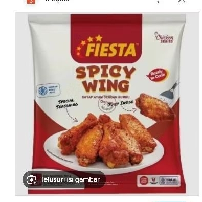 

Jual fiesta spicy wings 400gram