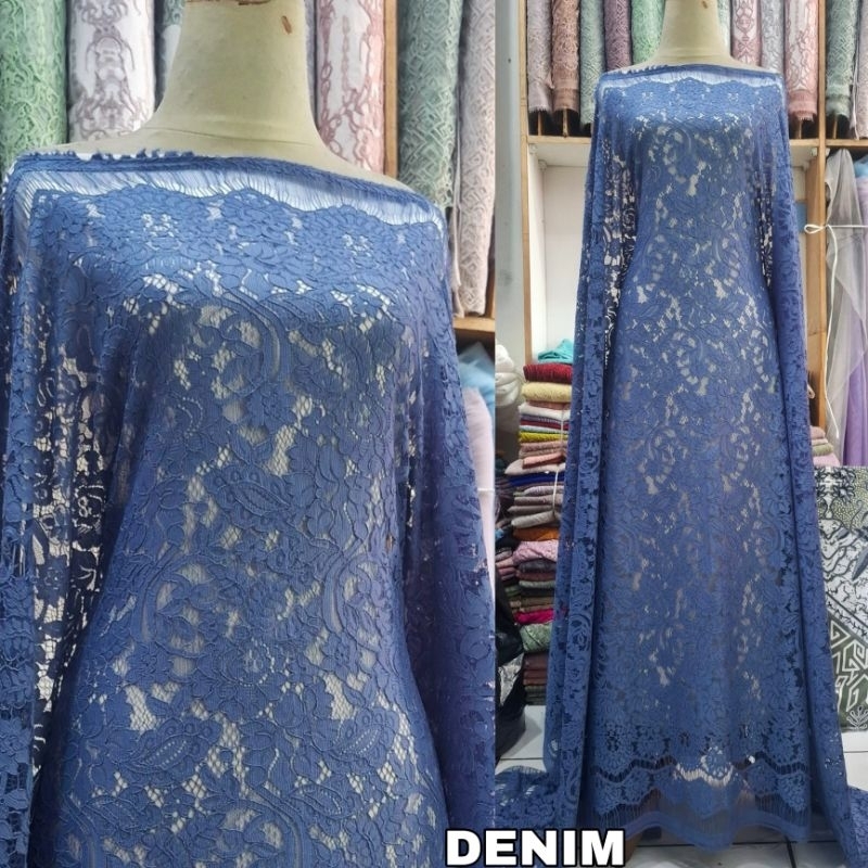 Hnna Kain Brokat Semi Francis Cordneli Bahan Kebaya Modern Brokat Benang Timbul Brokat Halus