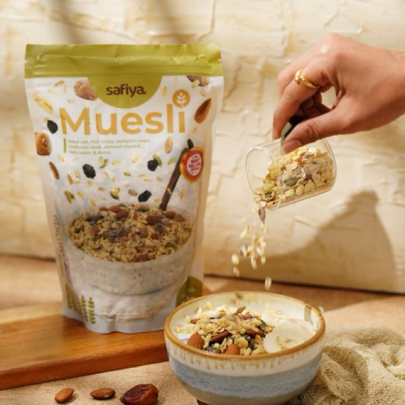 Safiya Muesli Fruit & Seed 500gr Sereal Sehat Original Diet