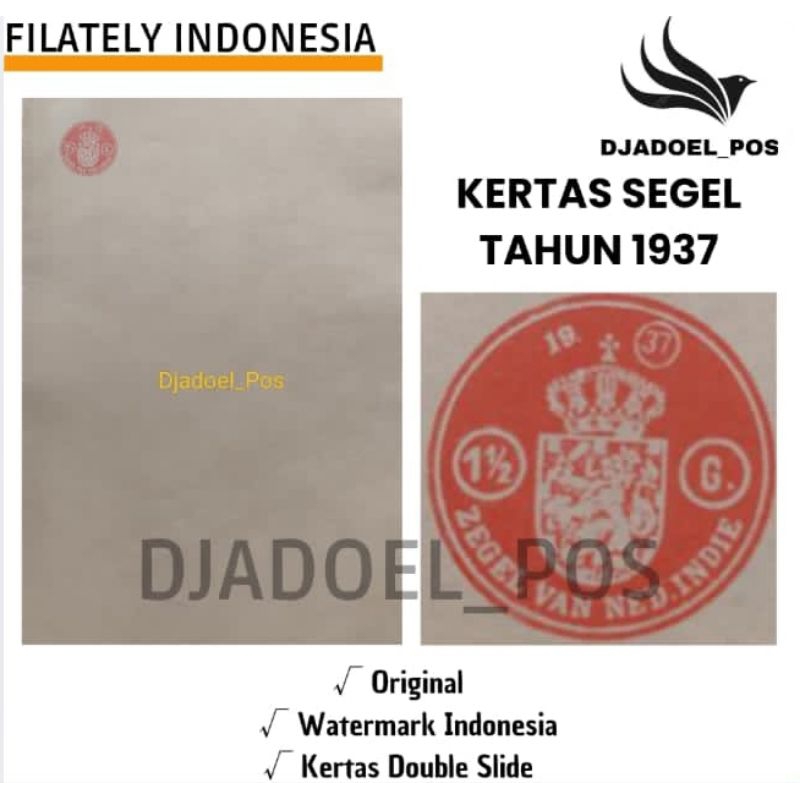 

KERTAS SEGEL TAHUN 1937 DOUBLE ASLI (ZEGEL VAN NED INDIE)