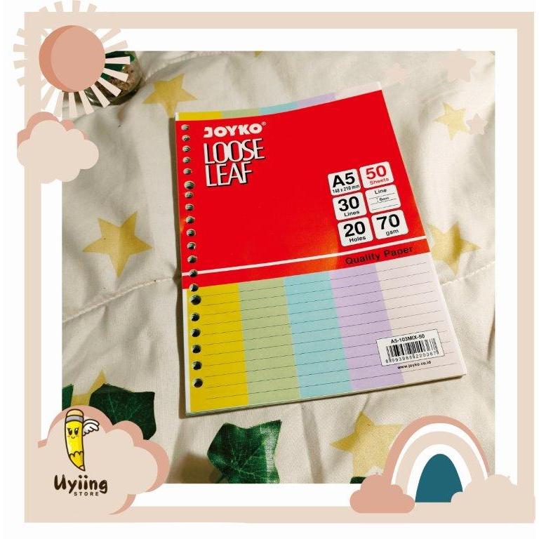 

Loose leaf color / isi kertas / isi binder warna joyko