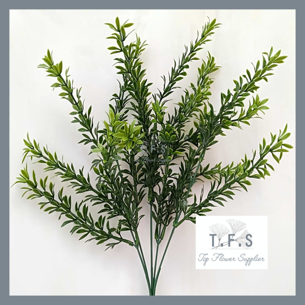 Artificial Rosemary Daun Plastik Hiasan Tanaman Daun Artificial Ornamen Dekorasi Bunga Paslu