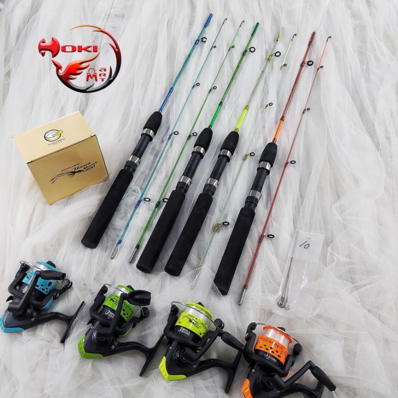 Joran set udang silver udang galah + seahawk udang galah FREE MP Seling