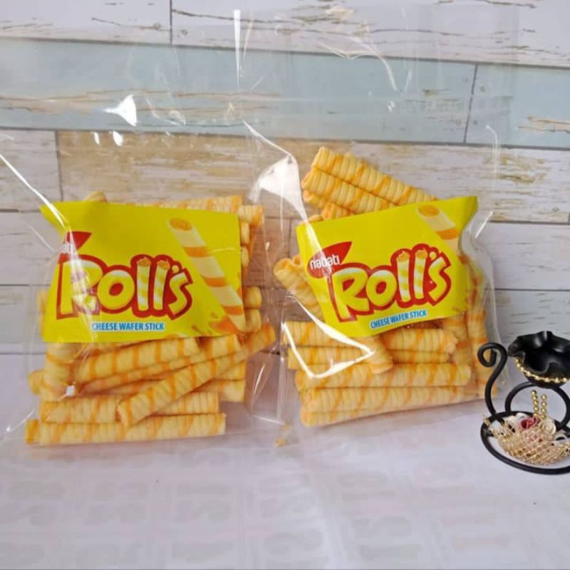 

Rolls Nabati Keju/ Coklat Snack Branded Kemasan Plastik Berat 400gr