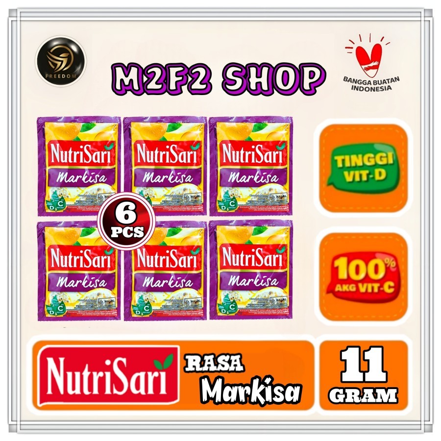 

NutriSari Minuman Serbuk Markisa Sachet - 11 gr (Kemasan 6 Pcs)