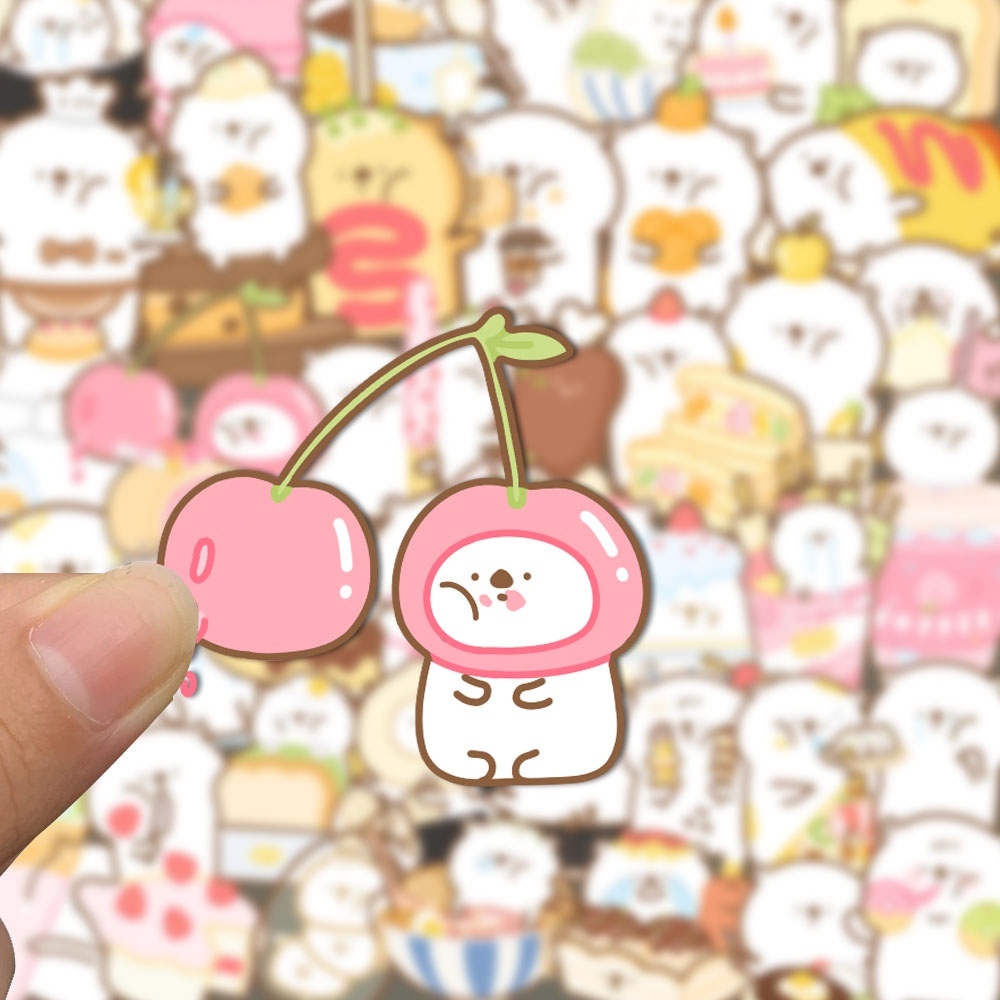 

Stiker Beruang putih chibi Sticker WaterProof Isi 20 pcs
