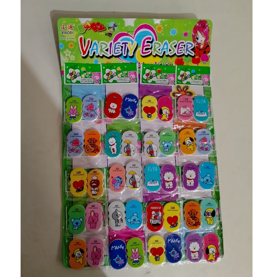 

- 2PCS PENGHAPUS BTS LEMBAR